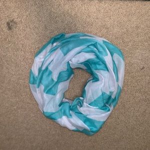 Light blue white chevron scarf